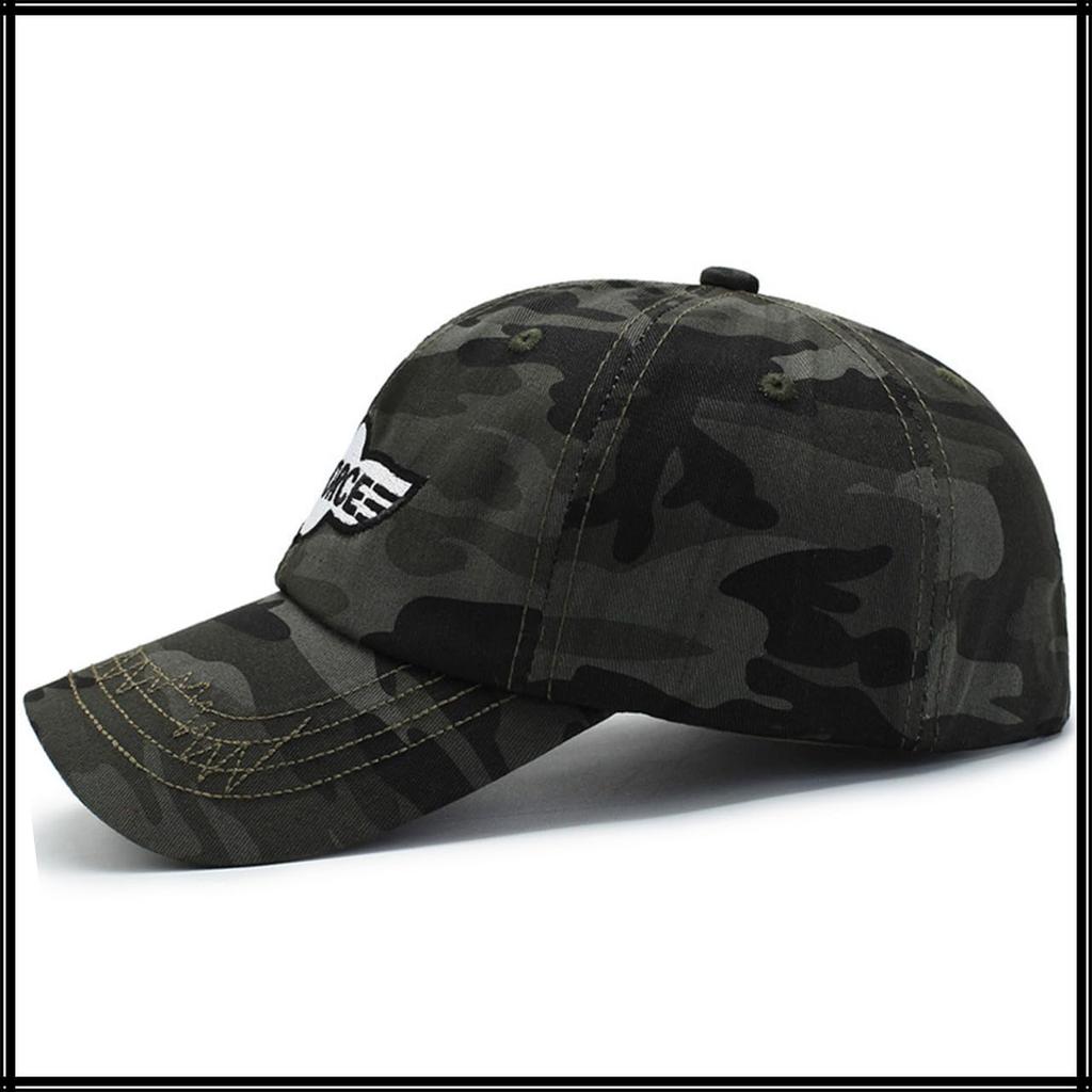 Camouflage Embroidered Outdoor CZA066 [White Fang] Cap, Design, Hat, Fashion, Men's, Women's, (Green)