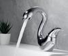Chrome Basin Faucet Bathroom Sink Crane Brass Swan Design Hot Cold Brush Gold Sink Faucet Decked Water Mxier
