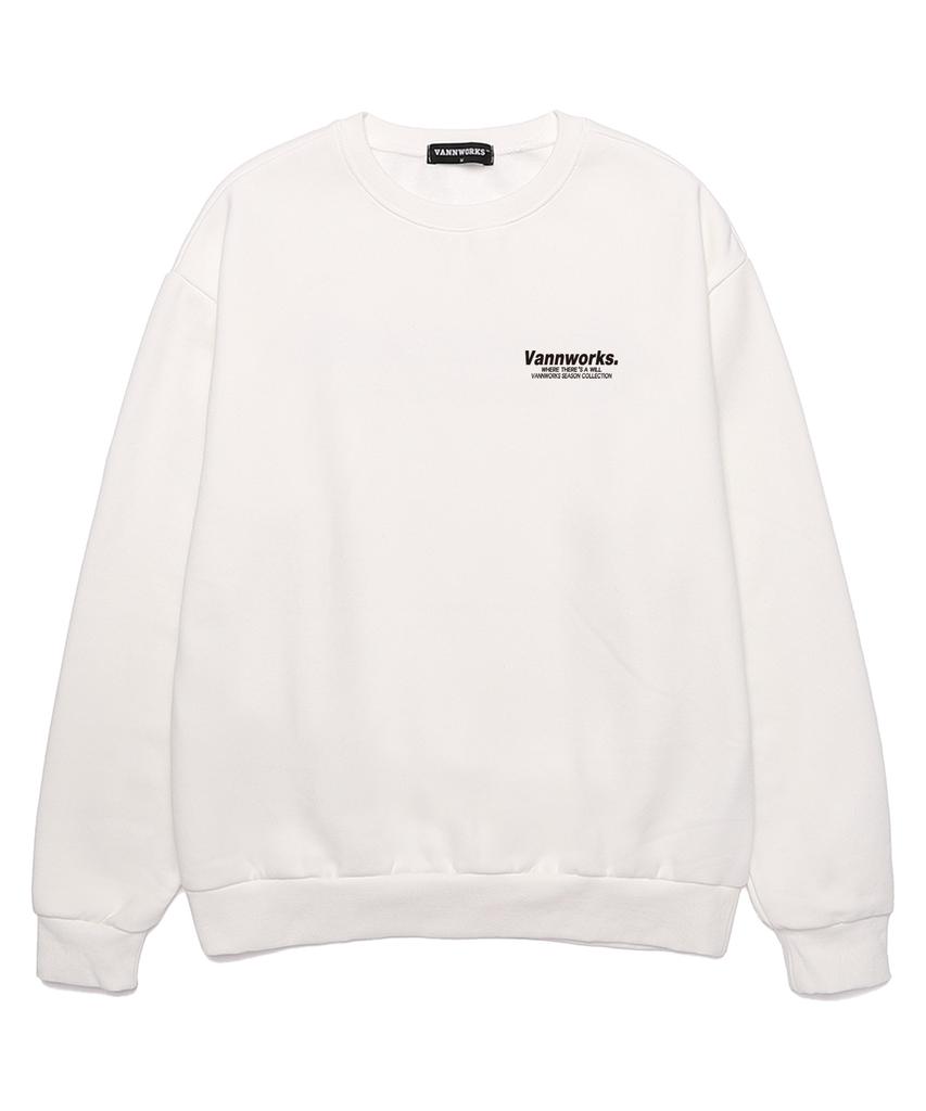 VANNWORKS Minimalism Logo 2 Sweatshirt (Vls0114) White