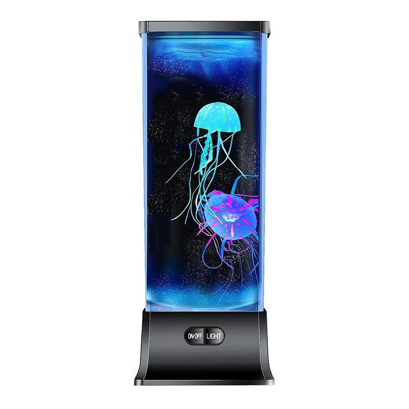 LED Jellyfish Night Light Lava Light Children's Bedroom Decoration Light Office Bedroom Light Festival Small Night Light