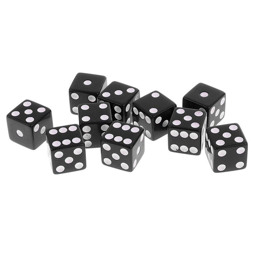 10Pcs/Set Acrylic Dice Set 6 Sided 16Mm D6 Carved Pattern Polyhedron Game Dice For Rpg Dungeons And Dragons Board Game