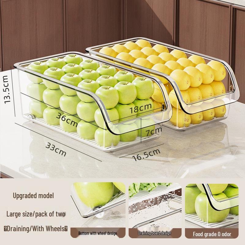 Transparent Egg Rack & Fresh-Keeping Refrigerator Drawer Box
