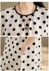 2026 Polka Dot Cotton & Linen Summer Dress: Women's Casual Slim-Fit Mid-Length