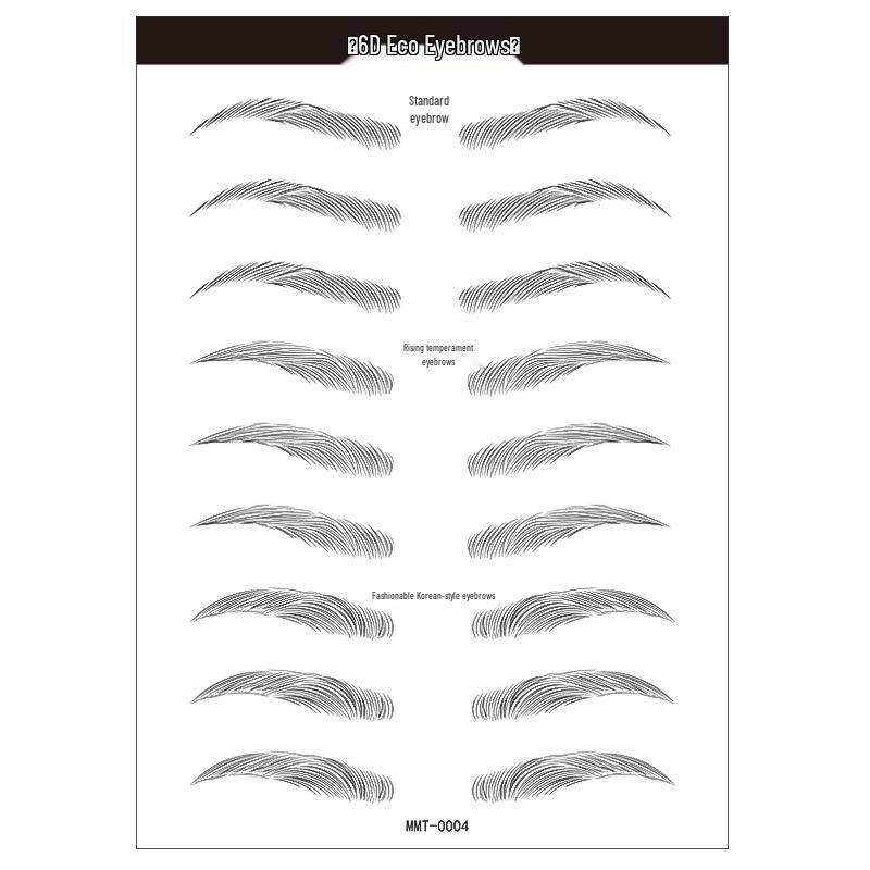 Zhengxiang 2025 Waterproof 6D Eyebrow Stickers - Realistic, Easy Makeup for a European, American, and Korean Style.