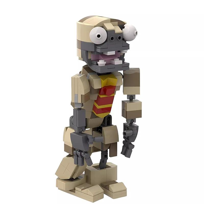 Bricklink MOC Ideen PVZ Spiel Pflanzen und Zombies Kampf Actionfiguren Sets Erbsenschützen Bausteine Kinderspielzeug Halloween Geschenk