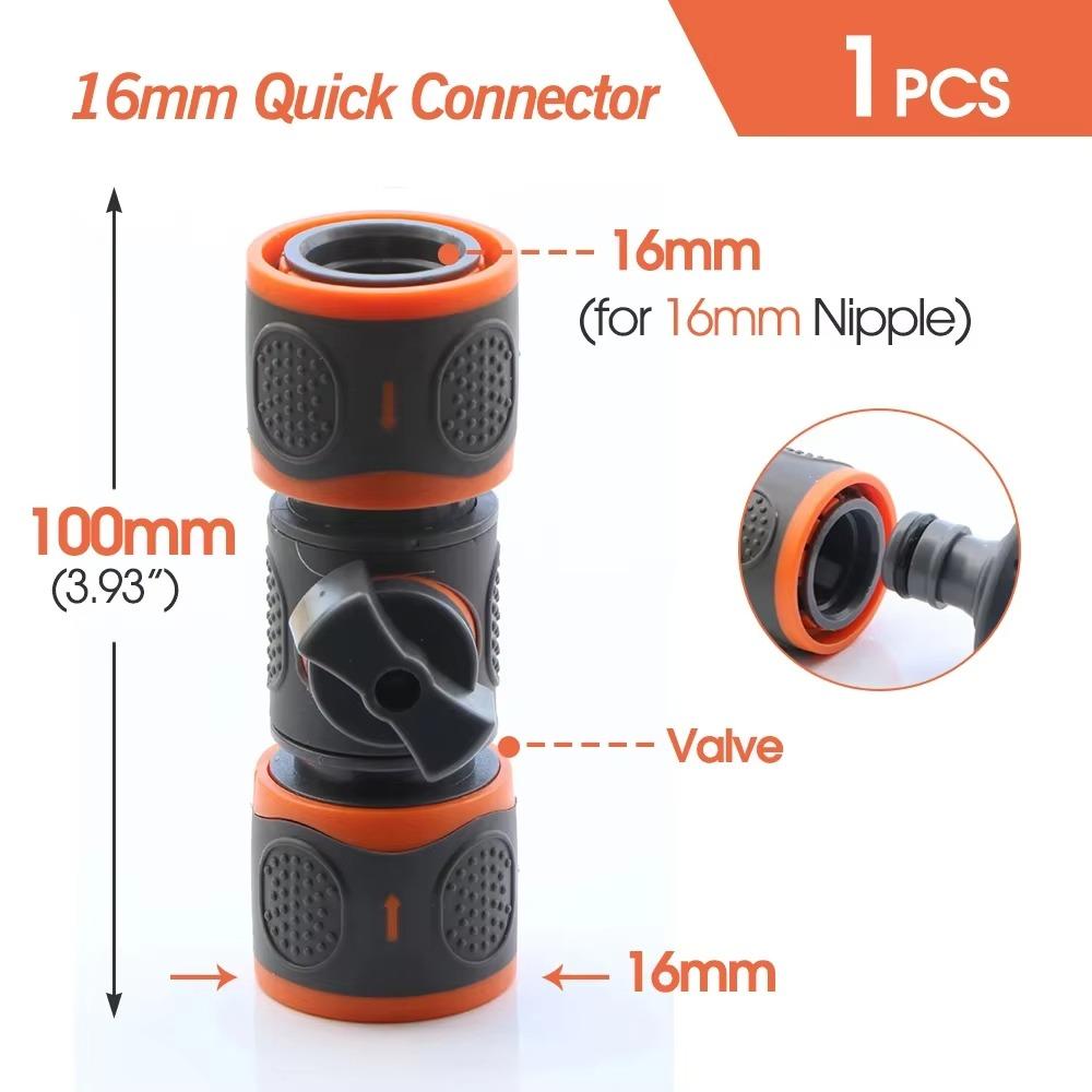 1Pcs Stop Water Pipe Tube Ball Valve Garden Irrigation Quick Connector Durable Hose Adapter