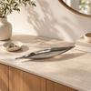 Versatile Leaf-Shaped Decorative Tray Reflective Long Leaf with Tapered