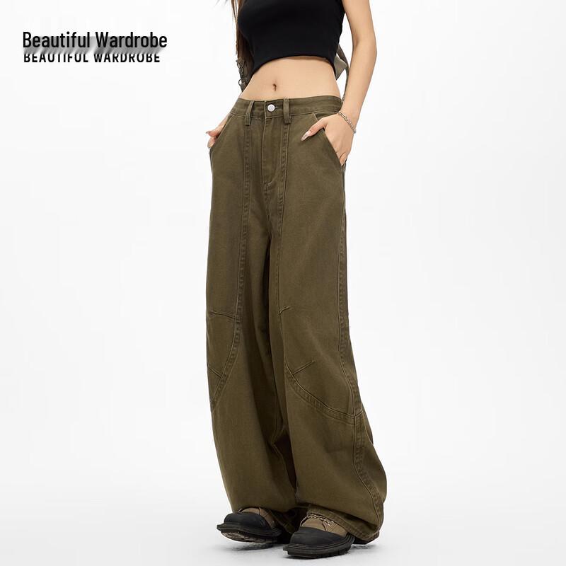 Beautiful Wardrobe Women's High-Waist Pure Cotton Loose Casual Pants