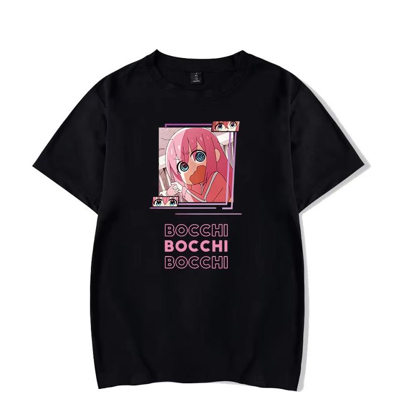 Bocchi The Rock Gotou Hitori Classic Manga Graphic T‑Shirt Japanese Anime Harajuku Hip‑Hop Cotton Loose Oversized Casual Streetwear Tops For Men Women