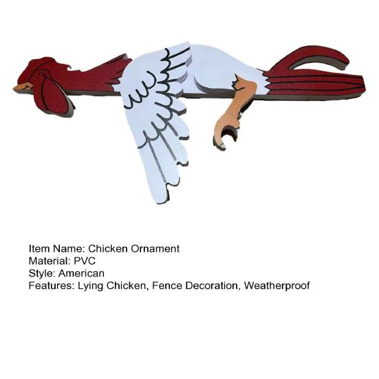 Chicken Fence Decoration Farmyard Chicken Statue Resin Chicken Outdoor Animal Statue for Home Garden Fence Farmhouse Patio