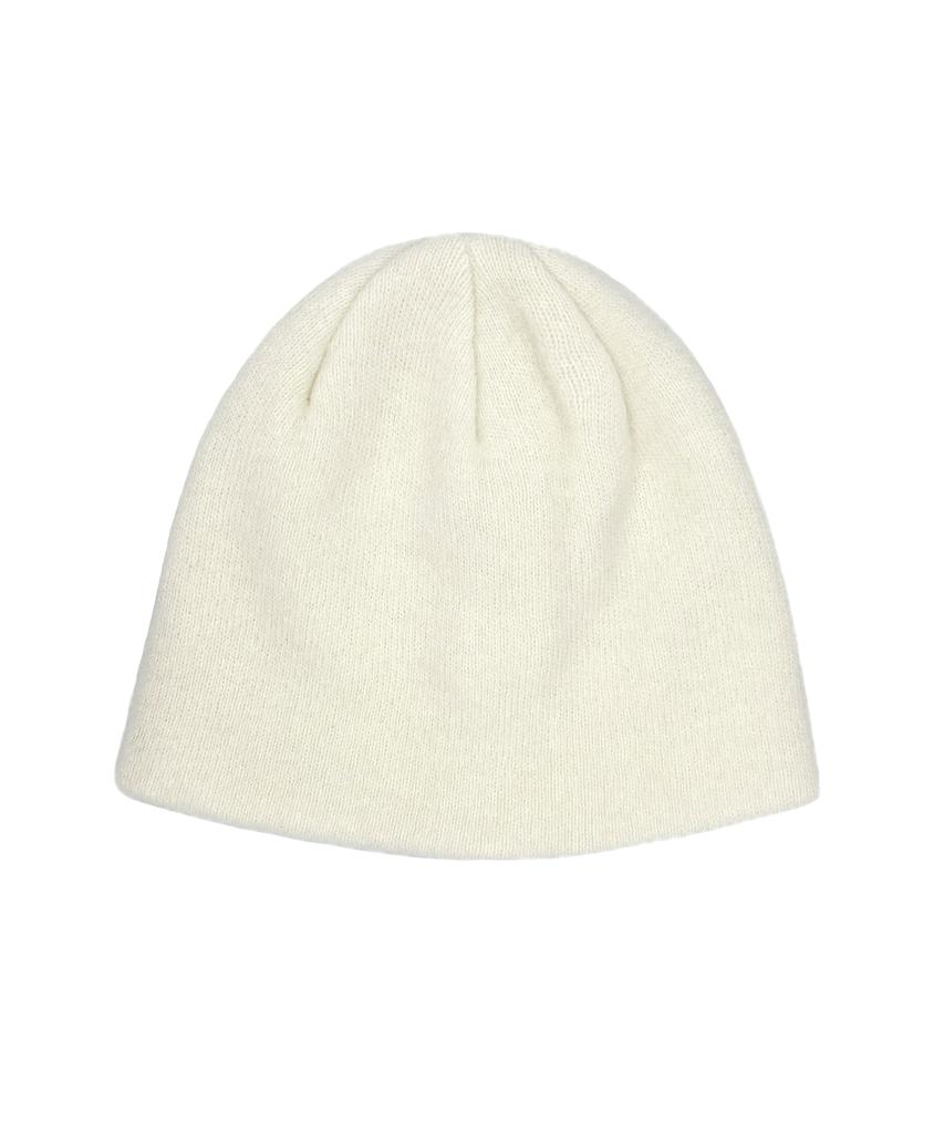 OTHER-worldly Drop Beads Angora Short Beanie [Ivory]