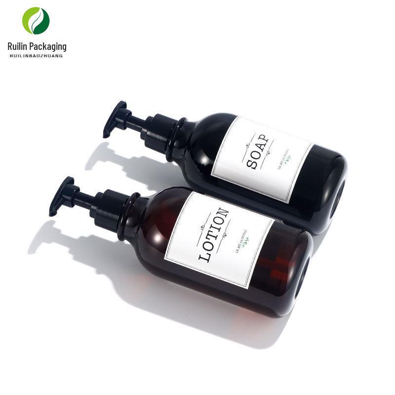 PET Round Shoulder Bottle for Lotion, Shampoo, and Hand Soap - 300ml/500ml