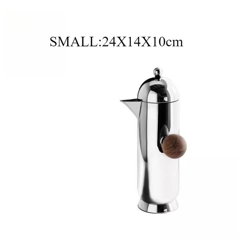 1PC French Press Pot European Stainless Steel Household Extraction Hand Brew Coffee Pot Milk Foam Appliance Light Luxury Decor