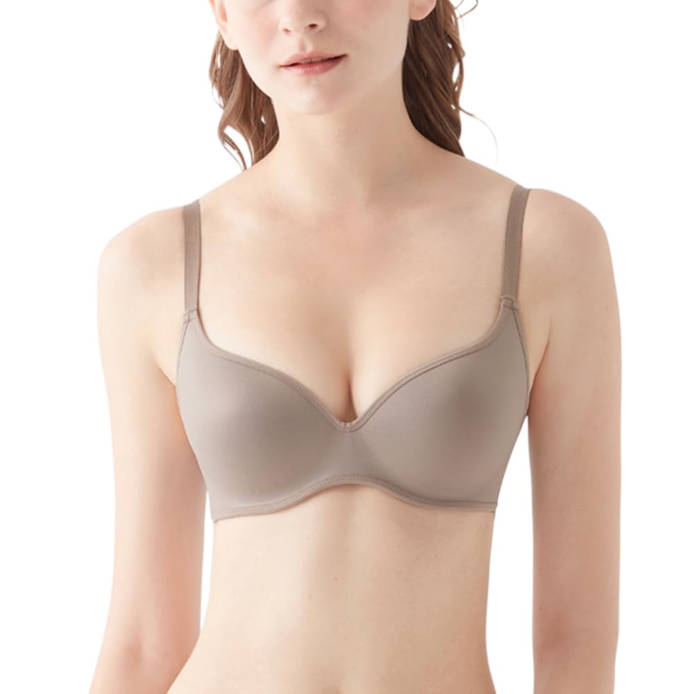 

Gunze JB6013H Tuche Future Bra Veil C80 Женский беспроводной бюстгальтер 2.0, Коричневый,