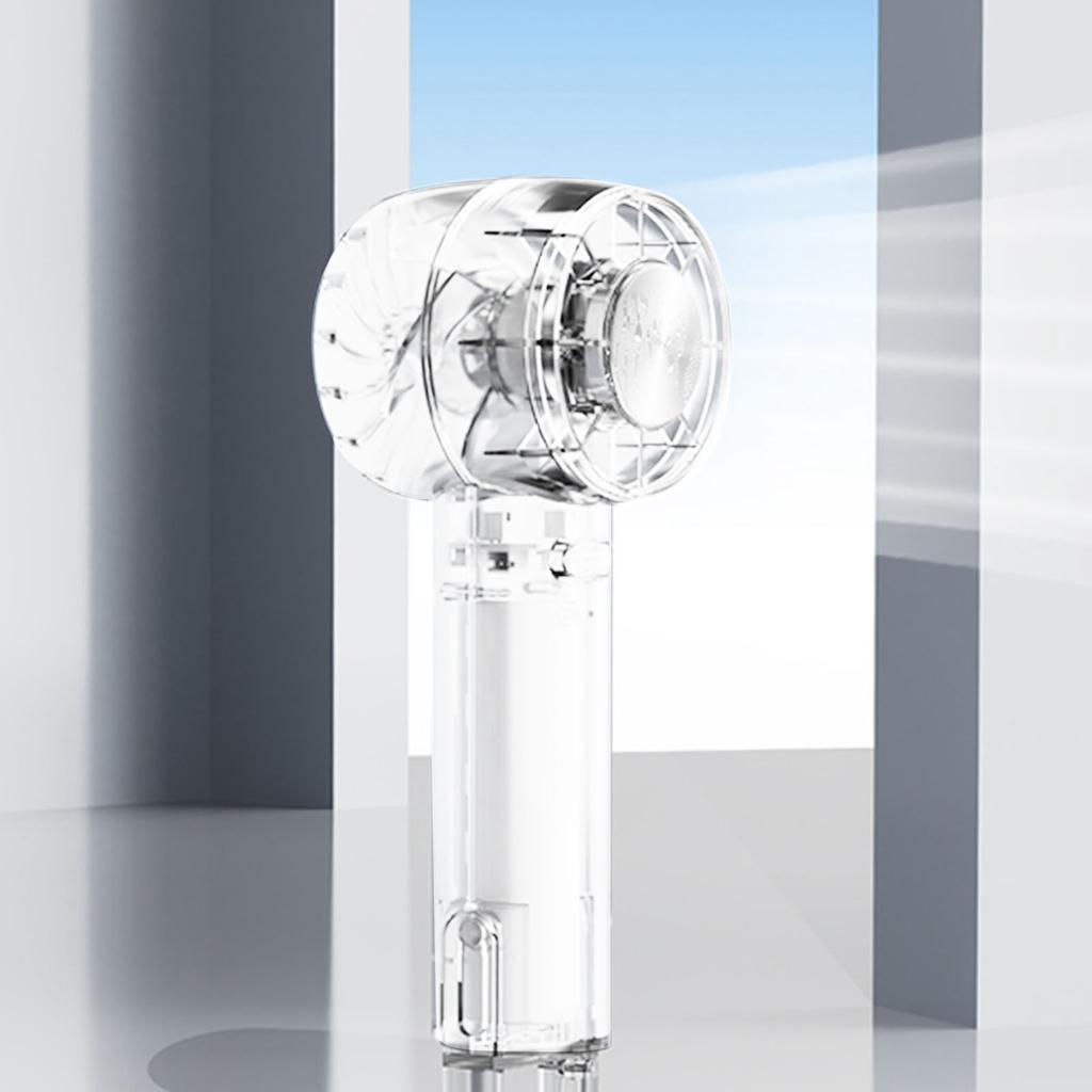 Handheld   Fan 3 Gear Speeds and Cooling Mode USB Ice Compress Transparent Outdoor Handheld Fan for Travel