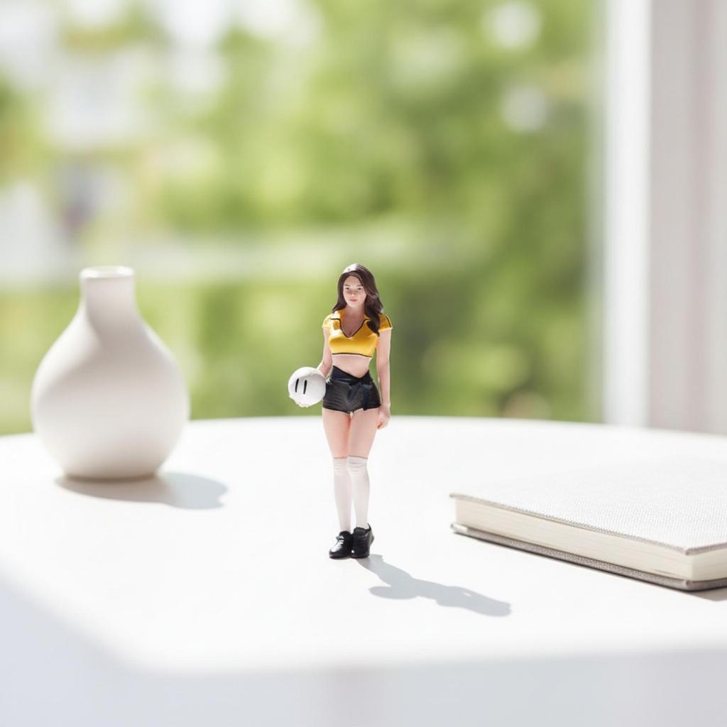 Cheerleader Figure Painted Toy Mini for Shelf, Collectors