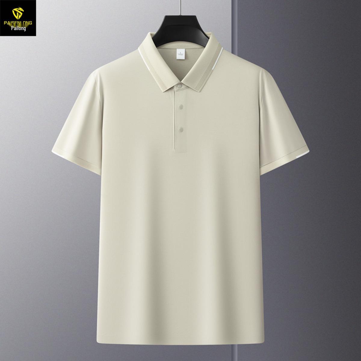 Python Dragon 70s Mercerized Cotton Men s Short-Sleeve Polo Shirt - Casual Outdoor Lapel Style 4XL