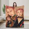 Seonghwa Kpop Ateez Band Plush Blanket Child Flannel Throw Blanket For Outdoor Warm Soft Custom Quality Bedspread Gift