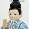 Kotohoki Shizuku Wooden Doll with Round Tray, Natural, KTH-3201B2