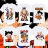 Summer 2026 Dragon Ball Theme Collection Trend Street 100 Cotton Printed Loose Tshirt for Unisex and Women Parents Tops
