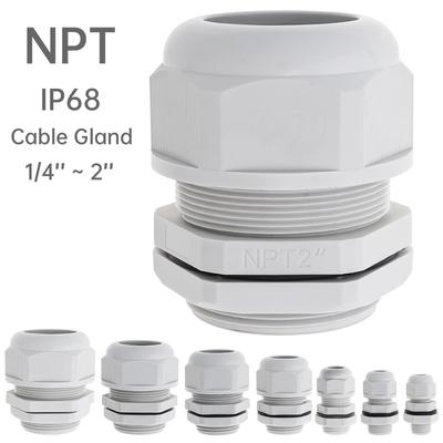 ניילון 1/4-2 אינץ' NPT בלוטת כבל IP68 עמיד למים מעכב בעירה הקלה במתח חובה כבדה איטום מאובטח
