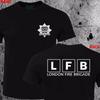 Trend 25 Neue Londoner Feuerwehr LFB Britische Feuerwehrleute Tragen Baumwoll-Kurzarm-T-Shirts mit Dem Gleichen Buchstabenaufdruck