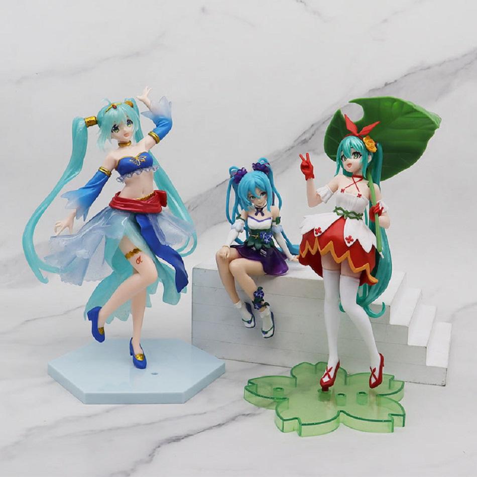 Anime Figure Wedding Dress Hatsune Miku Action Figures Kawaii Swimsuit Vocaloid PVC Collectible Statue Model Toys Girl Gifts