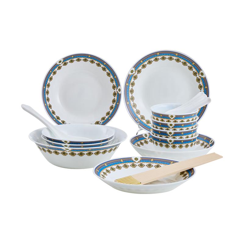 Corelle Aegean Sea 20-Piece White Jade Glass Dinnerware Set