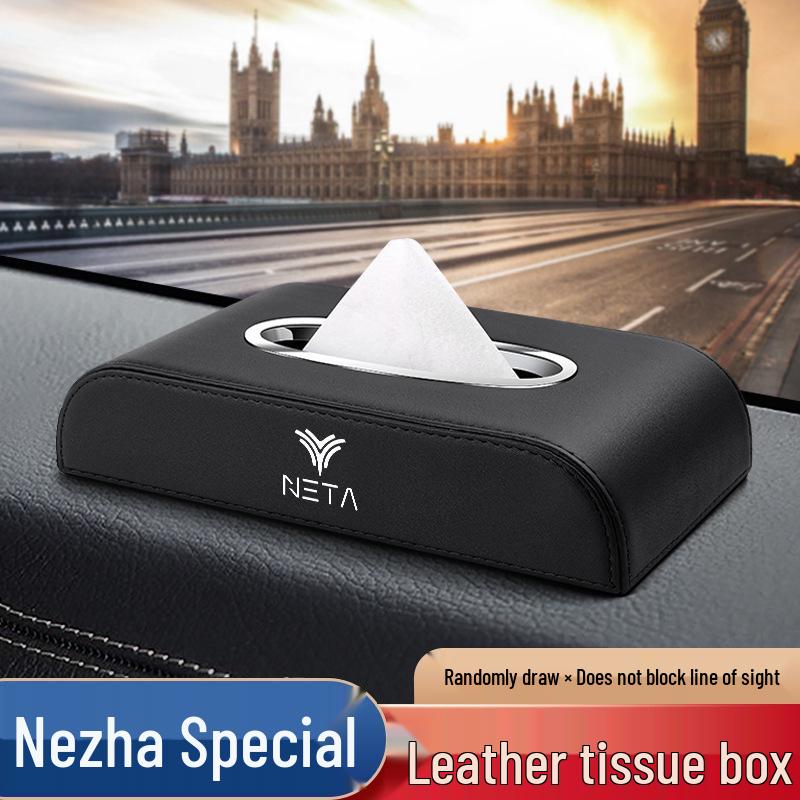 Nezha Car Leather Tissue Box for L/GT/S/V/U/NO1/NO2/NO3/ETAKE Models - Interior Accessory
