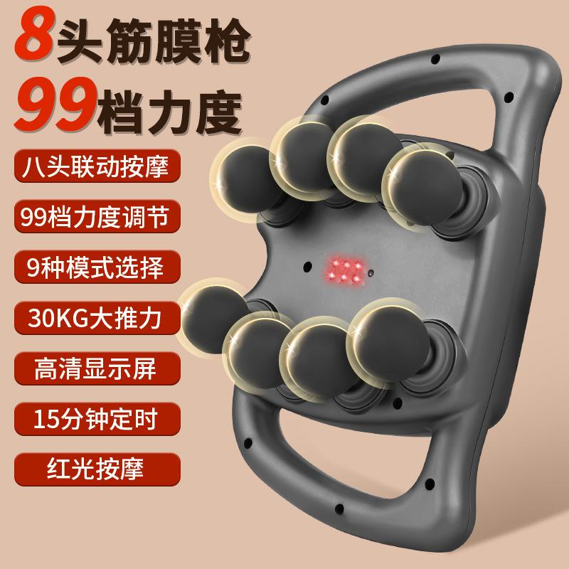 8/16/24 Head Fascia Gun 99 Level Strength High-Frequency Vibration Body Massage Gun Back Waist Massager Neck Shoulder masajeador