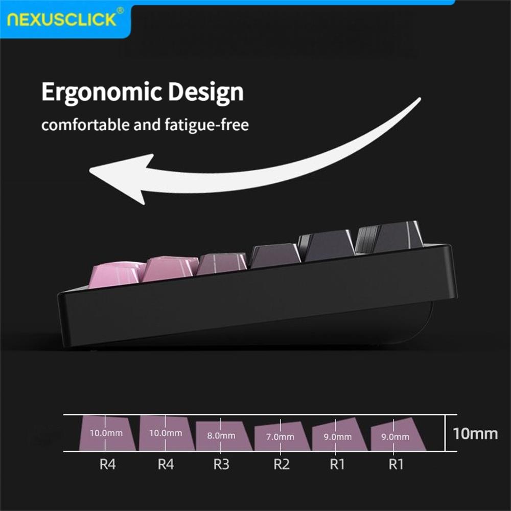 NexusClick 61 Keys Magnetic Gaming Keyboard,Mechanical Wired for Pro Esports, Swappable RGB Backlit PBT Keycaps for PC Gamer