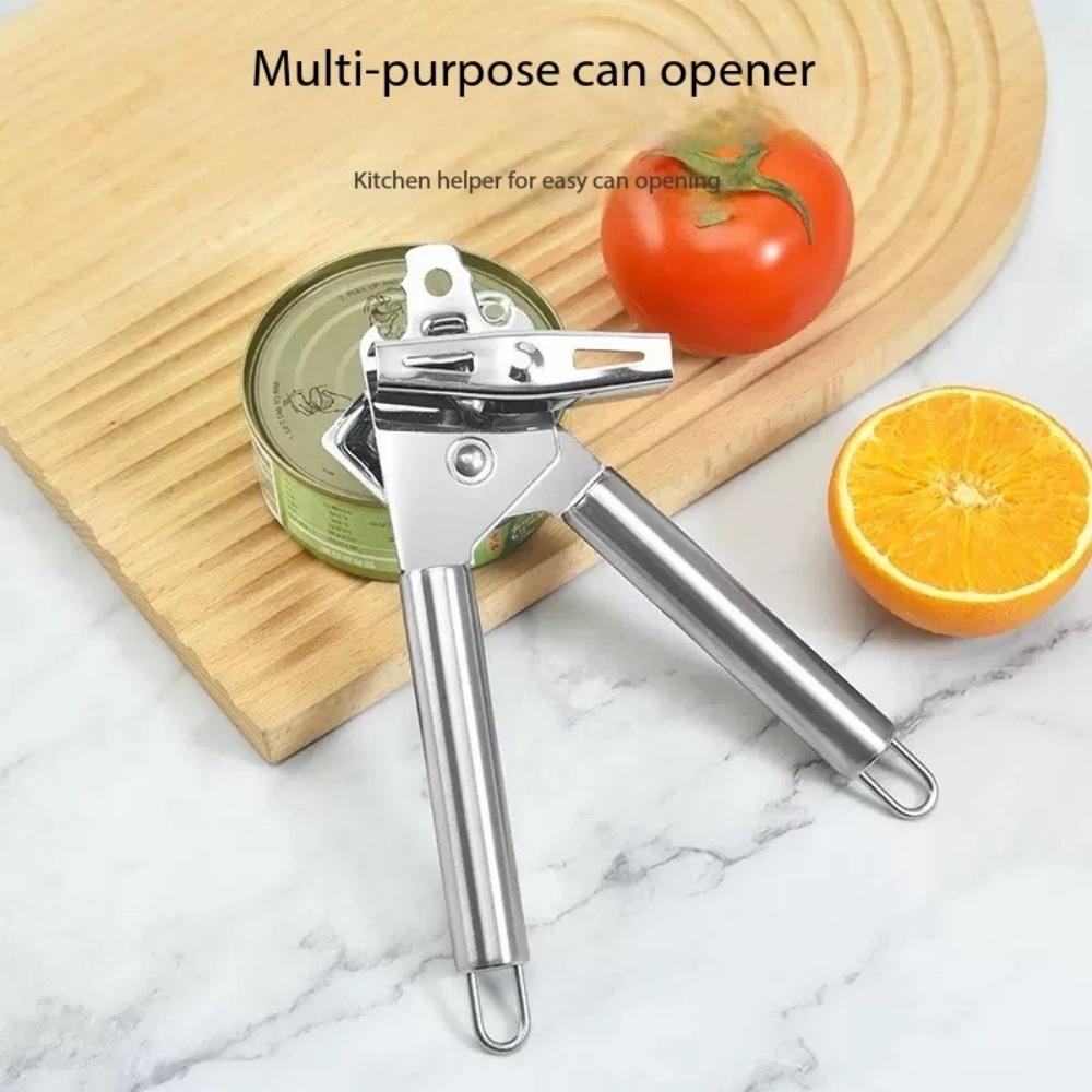 Manual Multi-functional Stainless Steel Can Opener, Non-slip and Rust-proof Can Opener, Suitable for Camping and Picnics