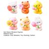 Cute Animal Miniature Figurine Mini Resin Bear Bunny Duck Holding Flower Statue for DIY Moss Landscape Fairy Garden Home Cake Decor