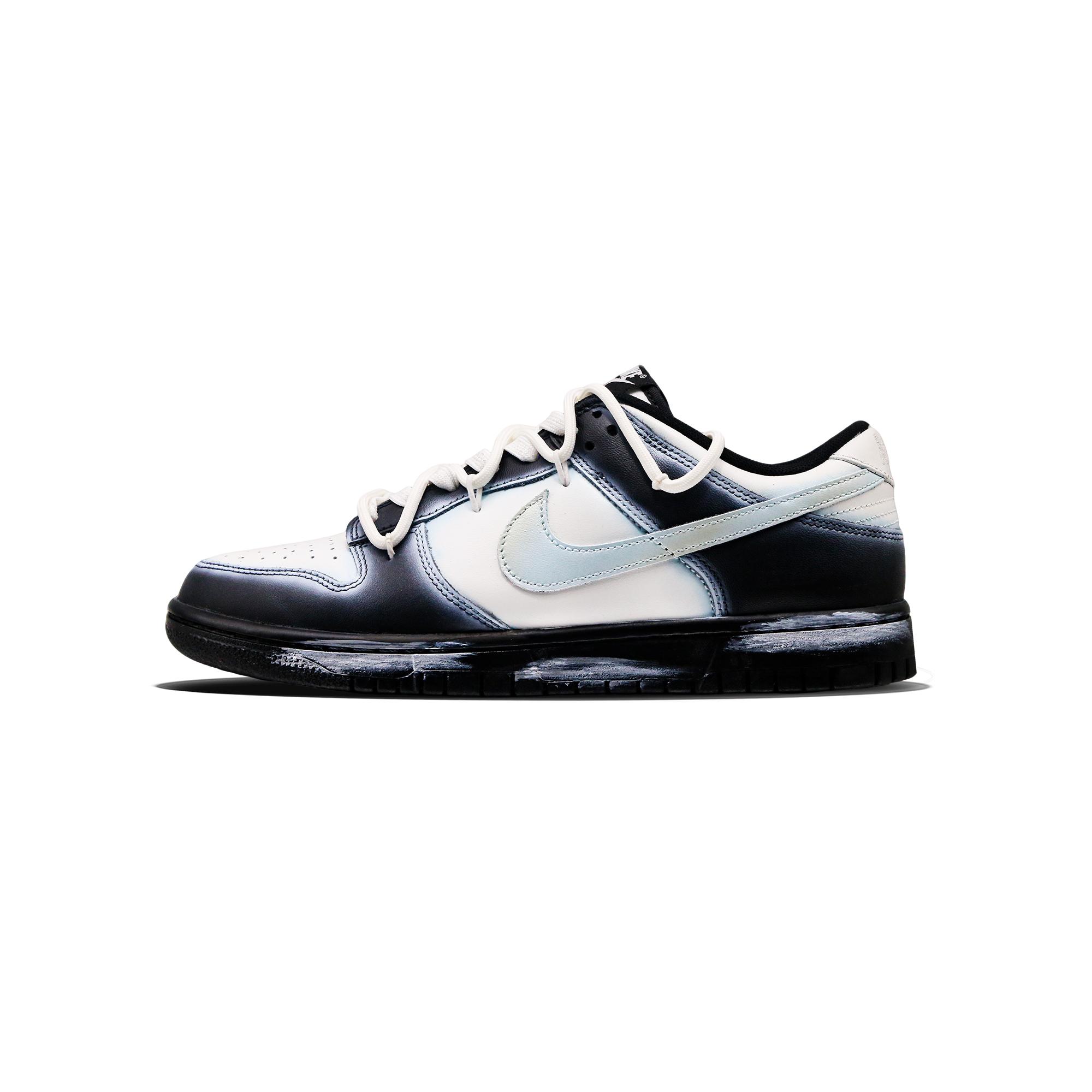 

Nike Dunk Noir Mist Abrasion Resistant Low top Skateboard Shoes Unisex Black White HF5441-100(Team839VNoir Mist) 40.5