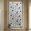 Window Privacy Film Static Window Clings Decorative Plants Butterflies Non-Adhesive Sticker Sun Blocking