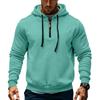 Sudadera con capucha de forro polar para hombre, casual, de manga larga, con cremallera de  1/4, sudaderas tipo jersey