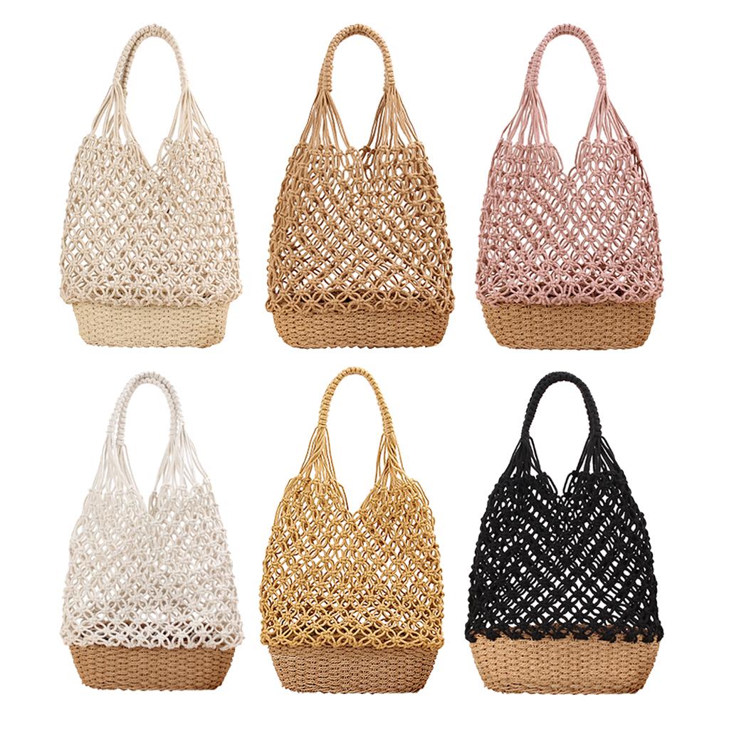 Straw Bag Clutch Knitting Tote for Women