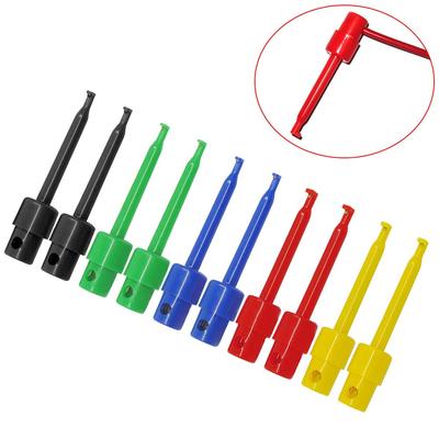 10 peças para SMD IC teste gancho clipe mini grabber cobre isolado para DIY elétrico