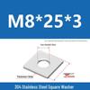 304 Stainless Steel Thickened Square Washer for Curtain Wall (M4-M16)