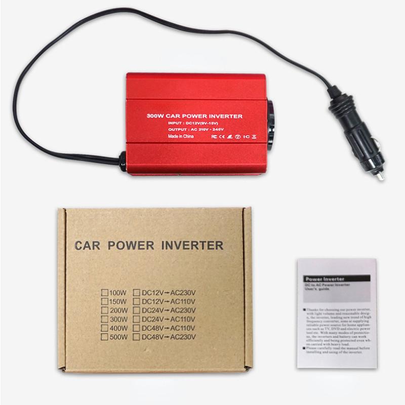 300W Intelligent Car Inverter Dual USB Power Converter Multifunctional Portable Power Adapter