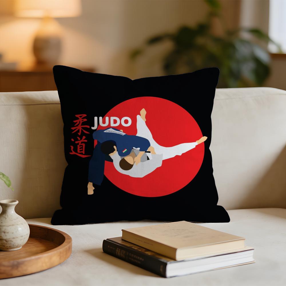 

Sports Judo Martial Arts Cushion Cover Short plush pillowcase for bed sofa carwashable 30x30cm