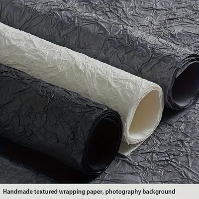 5 Fogli Carta Crespa a Texture Fatta a Mano Materiale Carta da Imballaggio per Bouquet Materiale Ausiliario Fai da Te Carta Sfondo per Fotografia Carta da Imballaggio