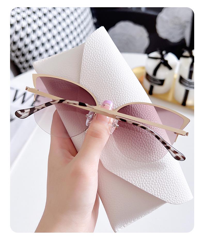 

Женские солнцезащитные очки 5597 полуободковые «кошачий глаз» - Европейская и американская мода для лета