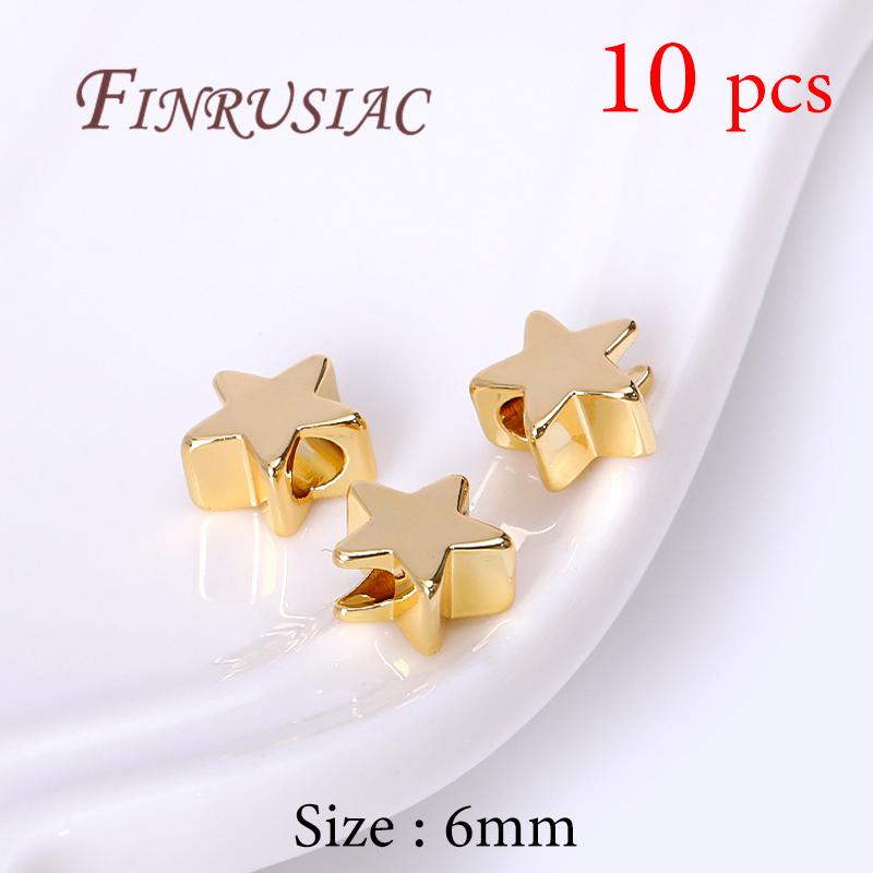 Spacer Beads 18K Real Gold Plated Separator For Beads DIY Bracelets Accessories Bead For Needlework Necklaces Jewelry Findings