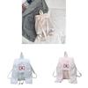 Soft Girl Bunny Ear Backpack With Striped Pattern For Daily Use And Student Commute
