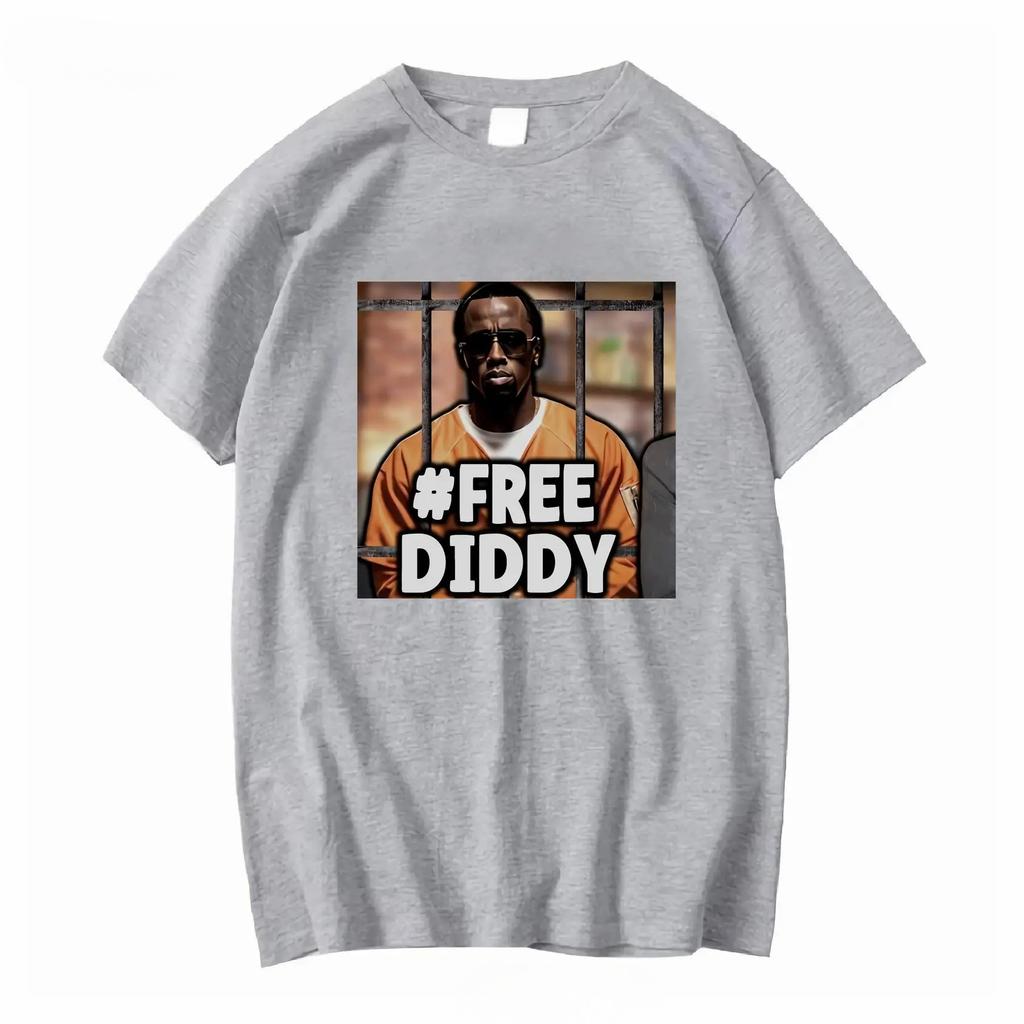 Free Diddy T Shirt Freediddy P Rapper Vintage Washed Unisex Designer Clothes Fashion Graphic Versatile Stylish Stretched Tops