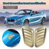 2Pcs Car Hood Air Vent Cover UV-proof Non-Fading Solid Color Universal Size Easy To Install Car Hood Vent Scoop Kit