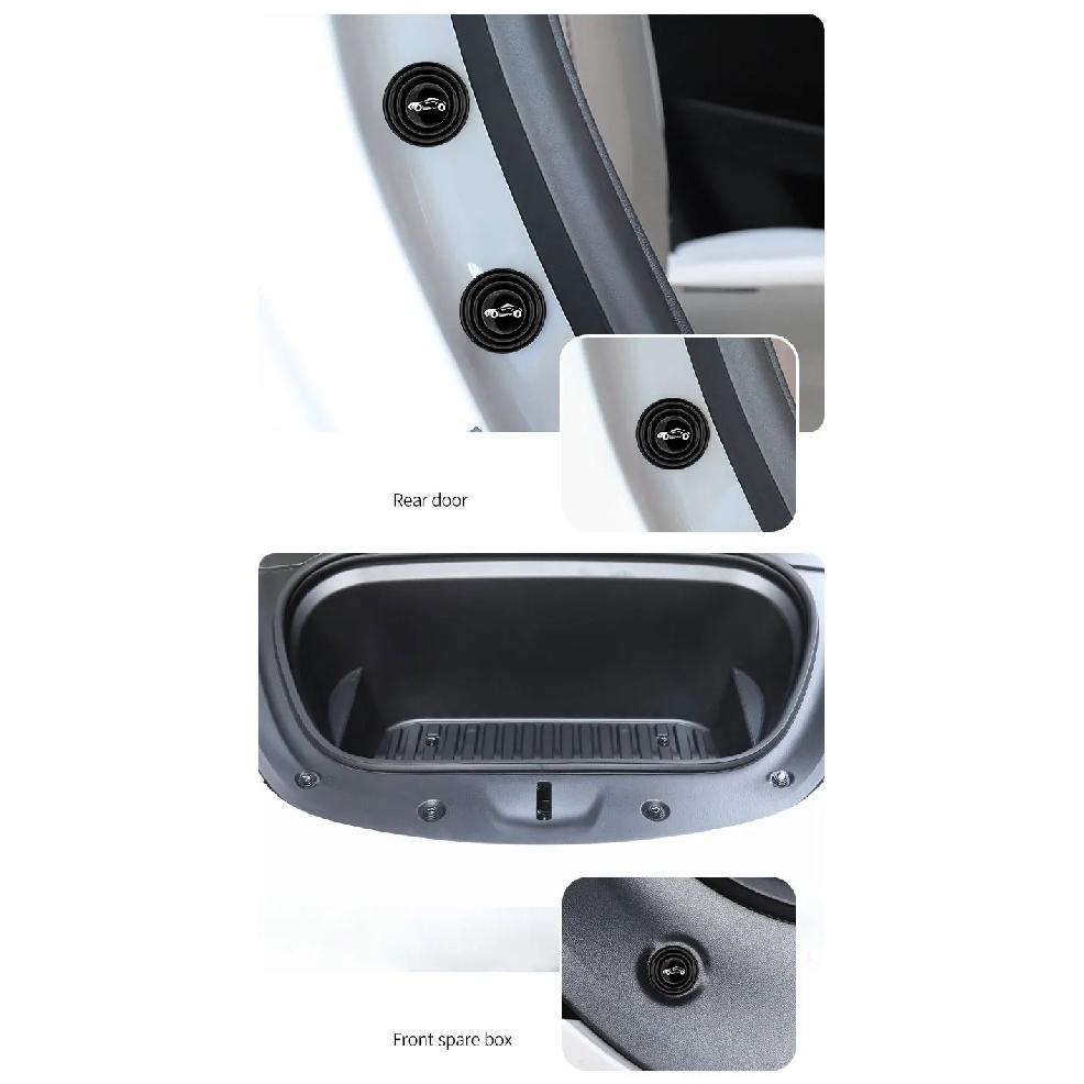 For Tesla Model 3 Y S X Car Door Shock Pad Anti-collision Closing Anti-shock Protection Soundproof Silent Trunk Buffer Gasket
