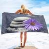 Zen Stones Bamboo Beach Towel Soft Absorbent Bath Towel Microfiber Quick Dry Hand Towels for Sport Gym Spa Travel Yoga Swimming