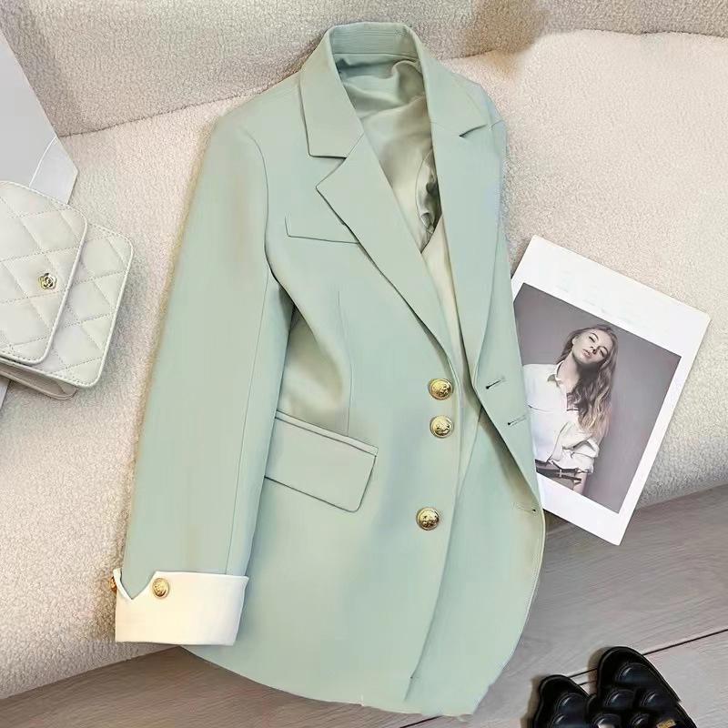 Autumn Winter Office Lady Blazer Jacket Women Fashion Long Sleeve Coat Woman Blazers Outerwears Casual